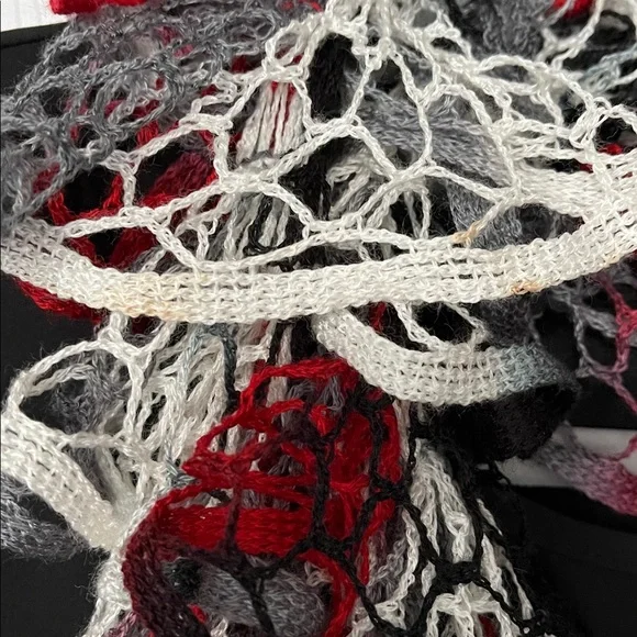 Knitted Ruffled Scarf - Picture 3 of 3